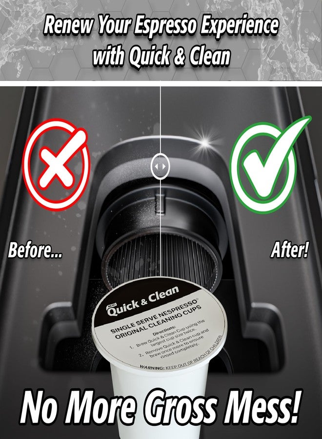 QUICK CLEAN Quick & Clean 16-Pack Cleaning Pods Compatible with Nespresso Original Single Serve Espresso Machines - Removes Stains, Non-Toxic and Eco-Friendly - Image 5